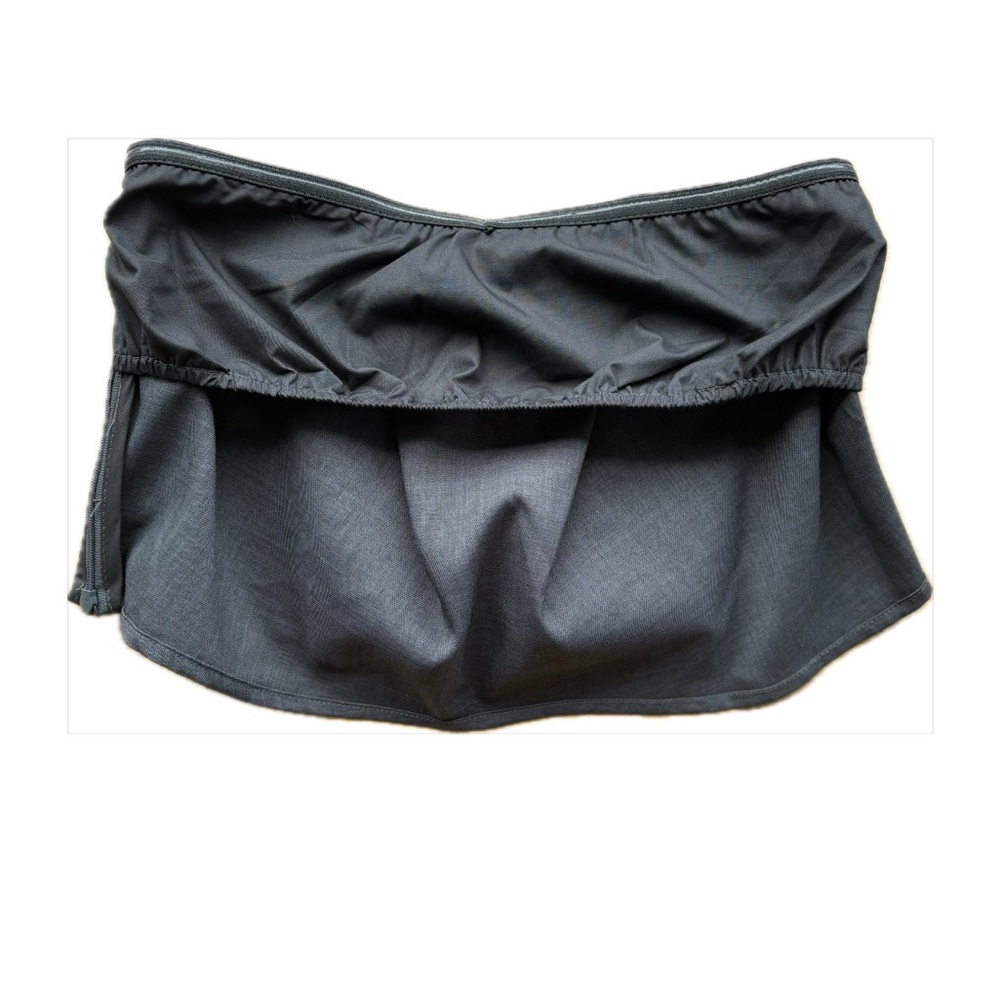 En Saison Pleated Cropped Tube Top Dark Grey XS - Picture 6 of 11
